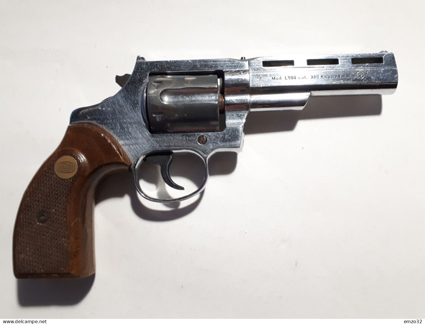 Revolver  D' Alarme  Allemand MAUSER Mle L 100 Cal 8 Mm. INOX - Armi Da Collezione