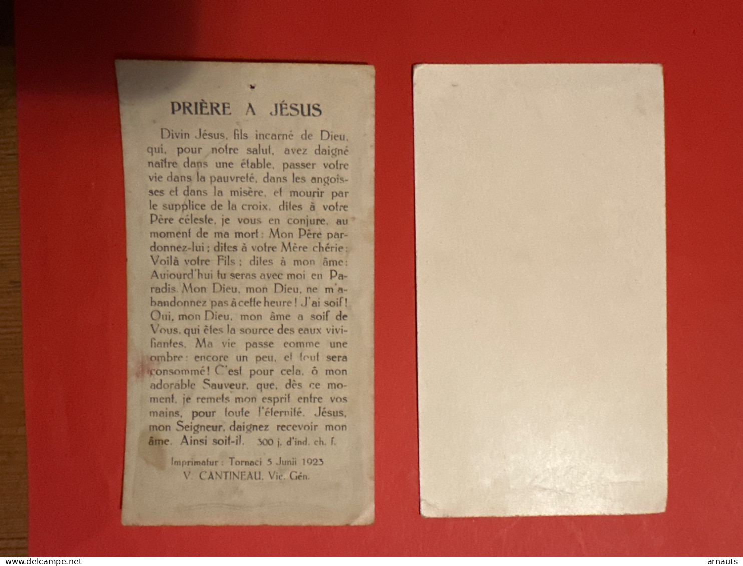 Holy Card Image Pieuse Jesus Marie Joseph Je Vous Donne Mon Coeur & Ame/ O Jesus Priere Fils Incarne De Dieu Adorable - Devotion Images