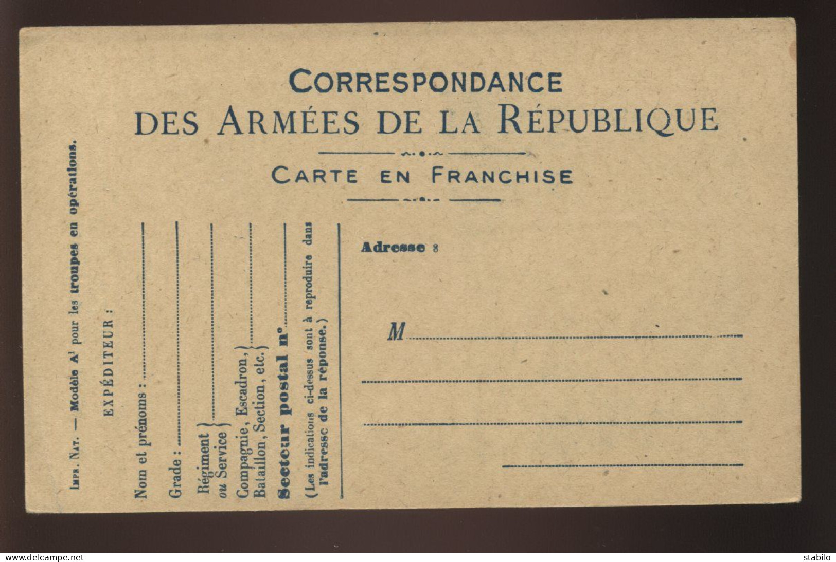 GUERRE 14/18 - CARTE FM - EMPRUNT DE LA VICTOIRE - Briefe U. Dokumente