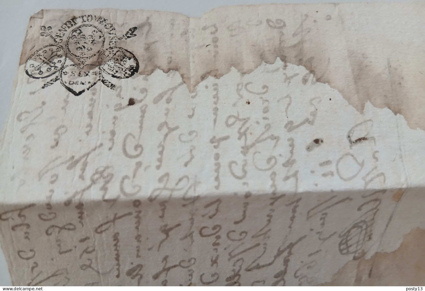 Parchemin Cachet Généralité De Toulouse - 1681 - A Déchiffrer  - - Algemene Zegels