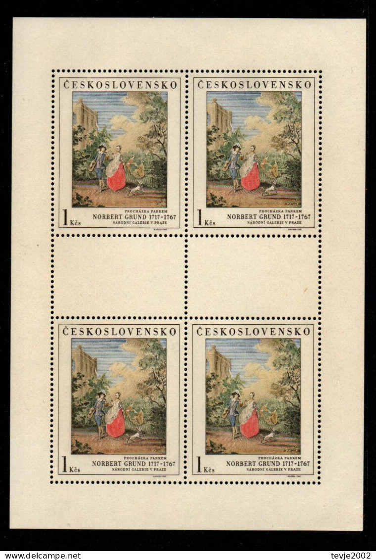Tschechoslowakei CSSR 1967 - Mi.Nr. 1748 - 1752 Kleinbögen - Postfrisch MNH - Blocks & Kleinbögen