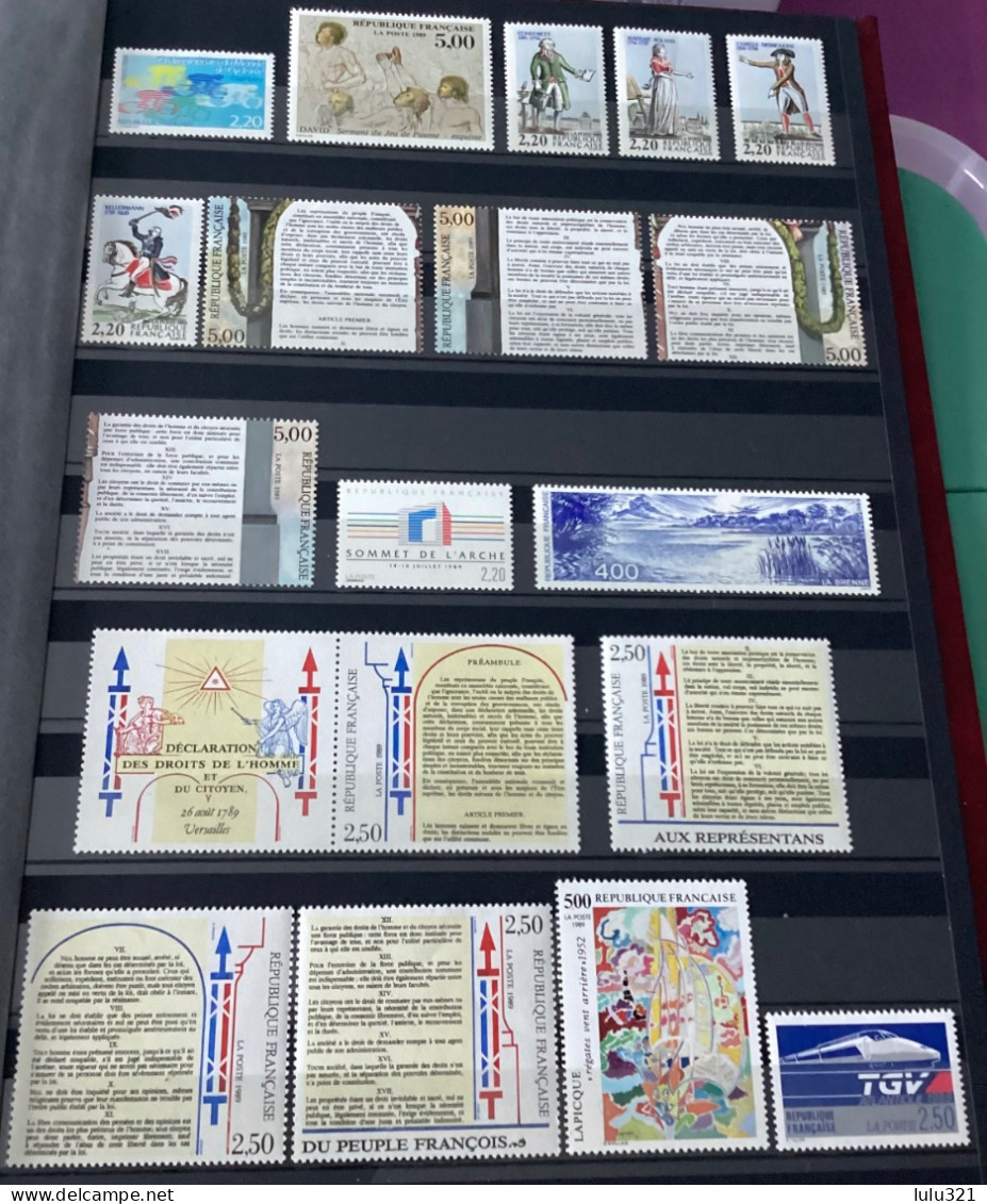 ANNEE 1989  LUXE ** GOMME D'ORIGINE - 1980-1989