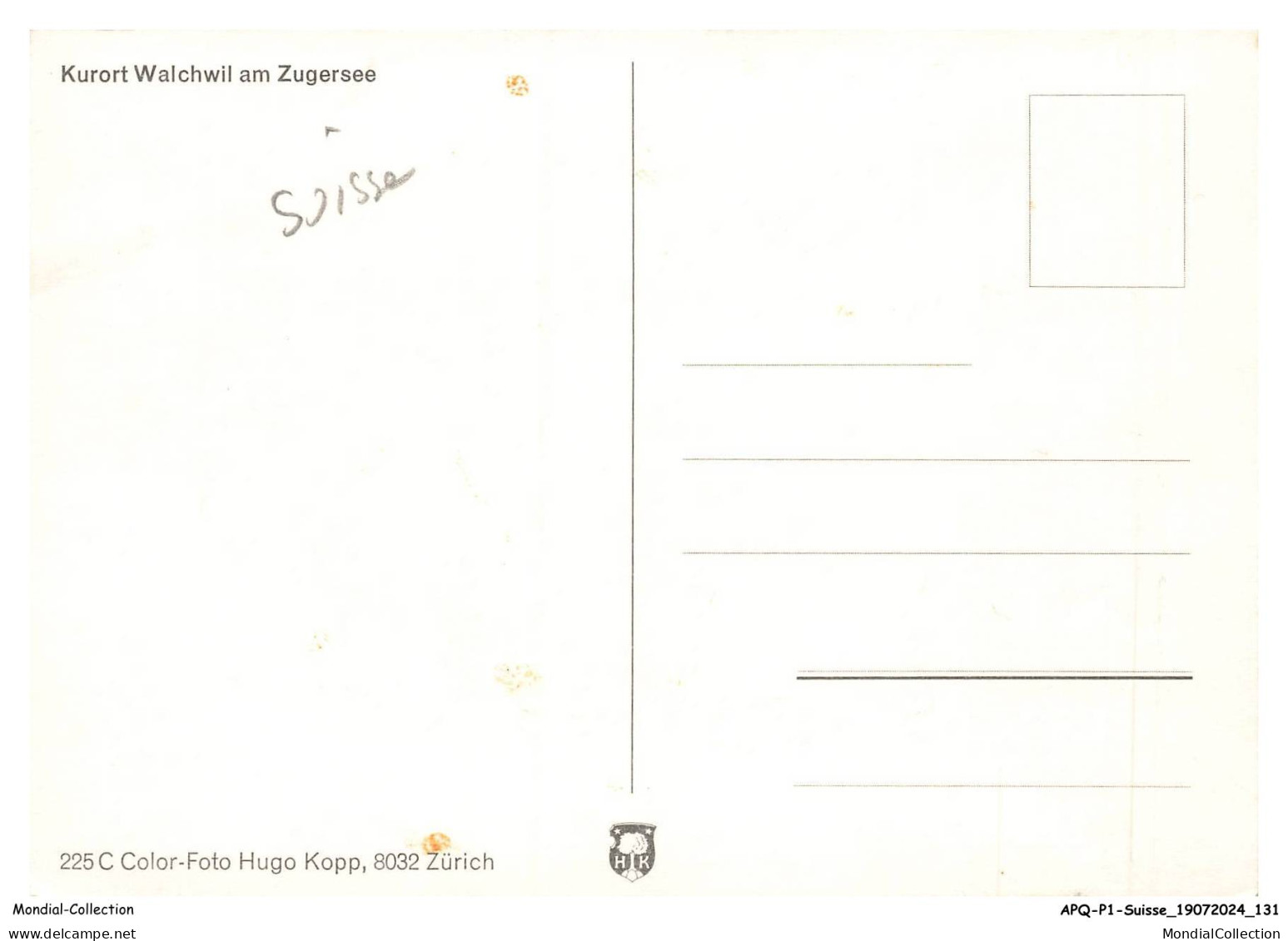 APQP1-0066-SUISSE - Kurort WALCHWIL AM ZUGERSEE - Altri & Non Classificati