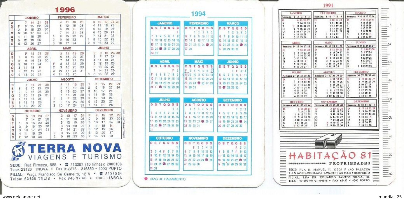 PORTUGAL 3 POCKET CALENDAR #2 - Petit Format : 2001-...