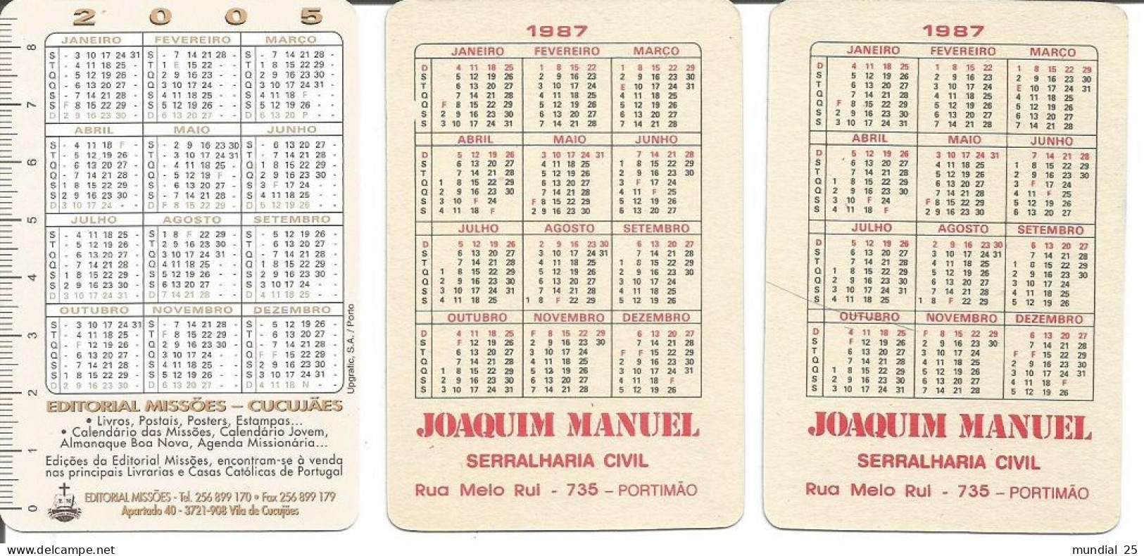 PORTUGAL 3 POCKET CALENDAR #15 - Petit Format : 2001-...