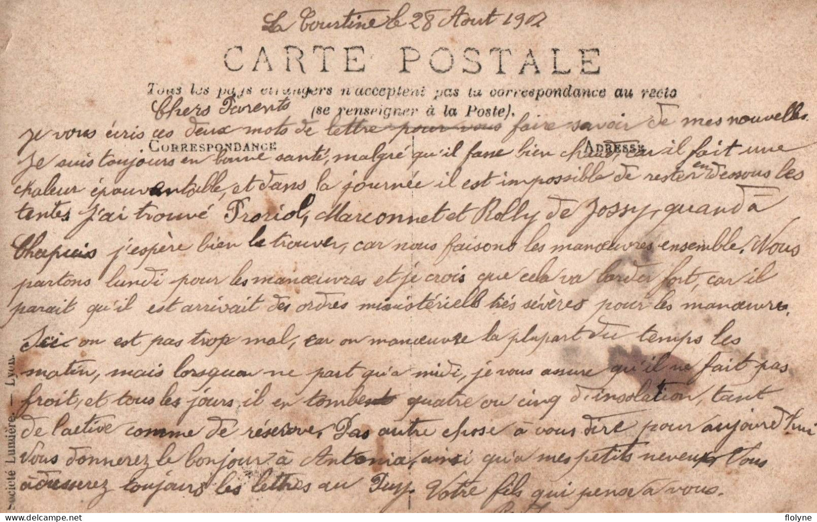 La Courtine - Carte Photo - Soldats Militaires Régiment , 1902 - Vélo Cycle Bicyclette - Militaria - La Courtine