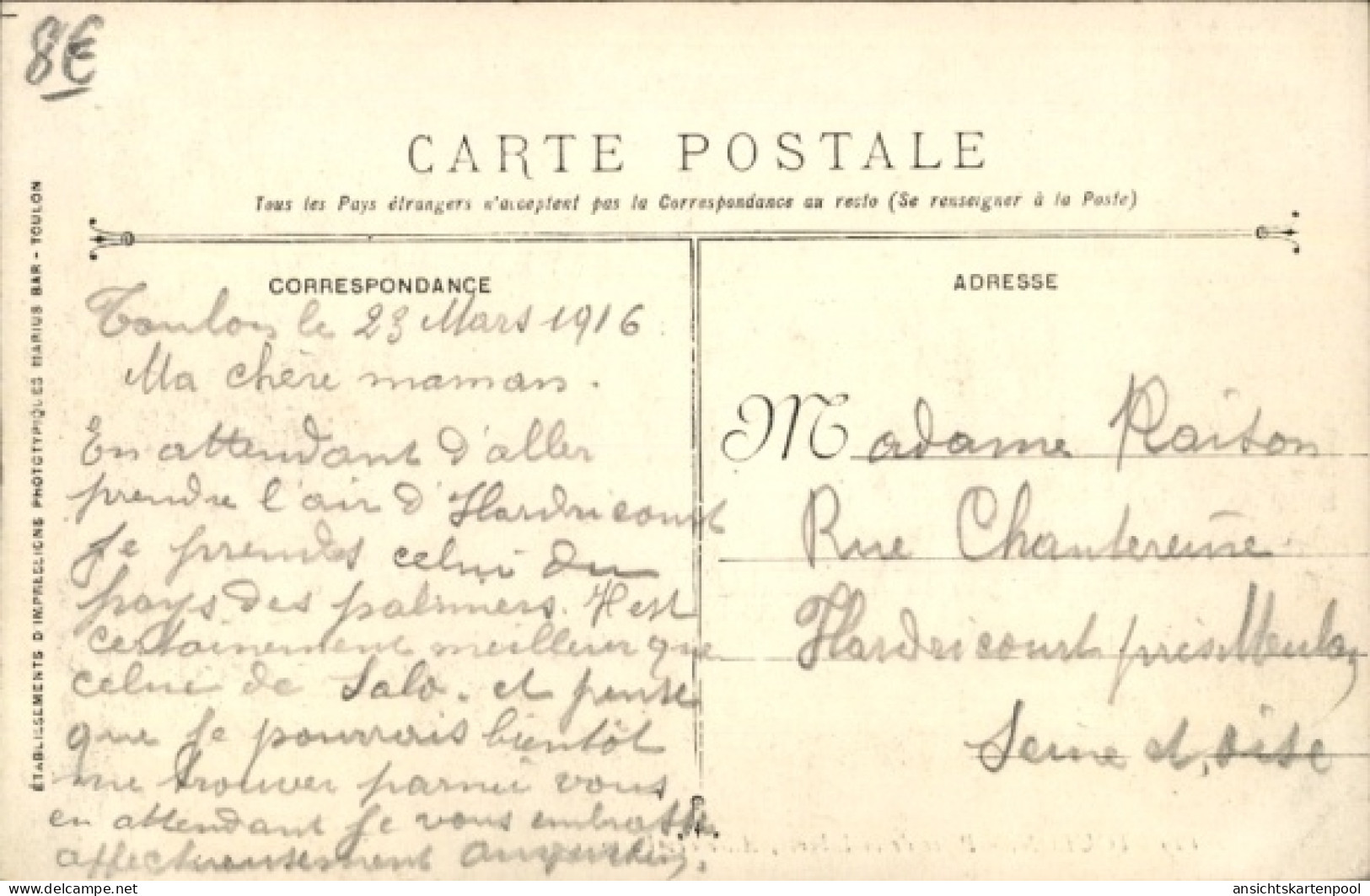 CPA Toulon Var, Place De La Liberte, Allee Des Palmiers - Altri & Non Classificati