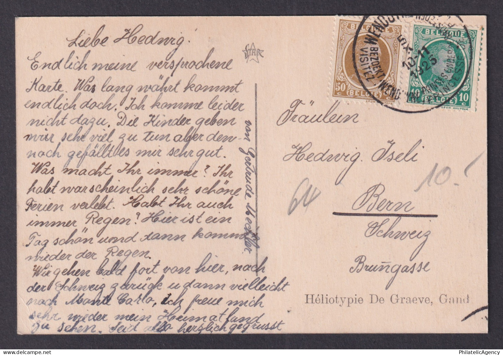 Vintage Postcard Belgium Wenduine Pauwels Hotel 1925 - Wenduine