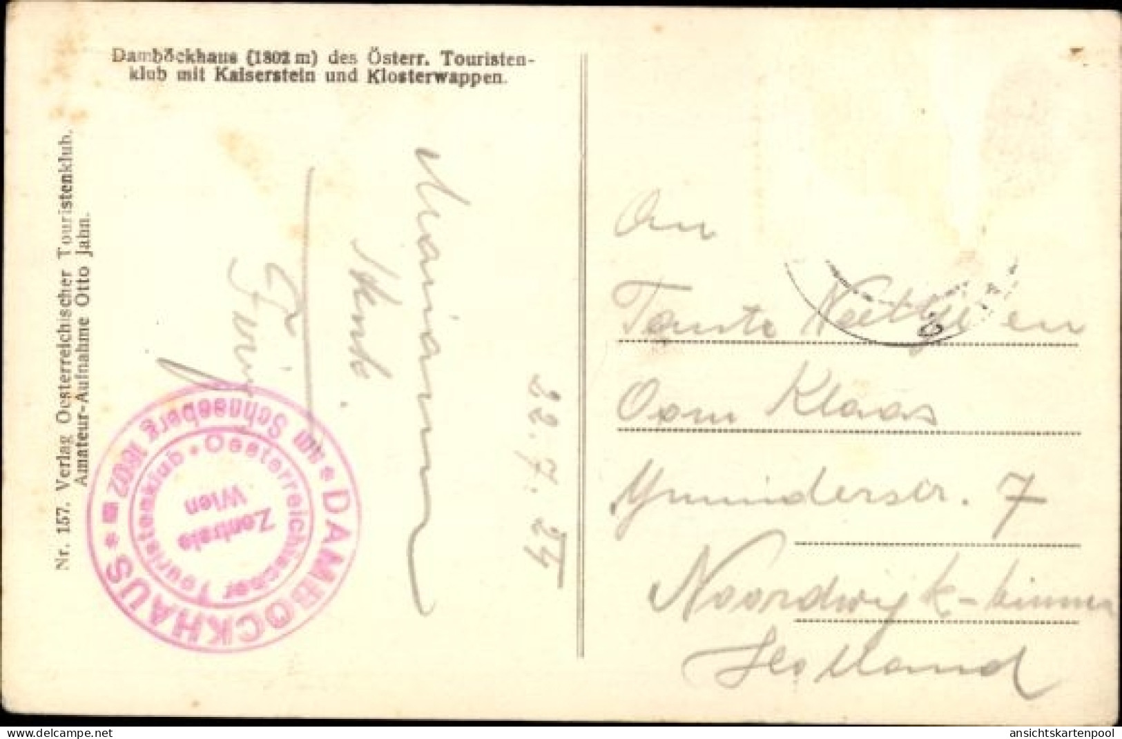 CPA Puchberg Am Schneeberg Niederösterreich, Damböckhaus Des Österr. Touristenklub, Kaiserstein - Autres & Non Classés