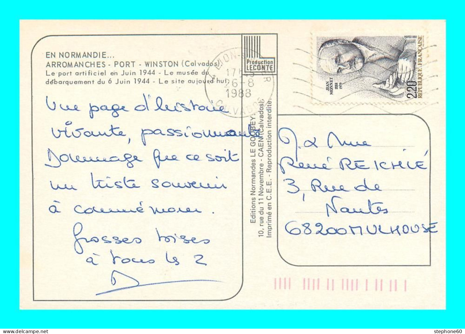 A945 / 263 14 - ARROMANCHES Multivues ( Timbre ) - Arromanches