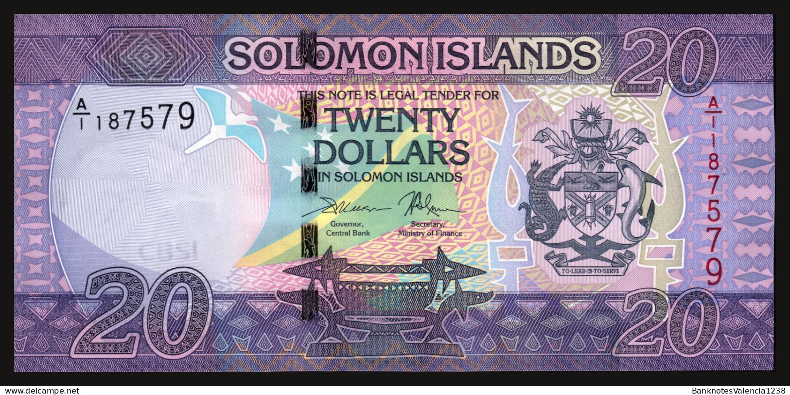 Islas Salomón 20 Dollars 2017 Pick 34a UNC - Solomon Islands