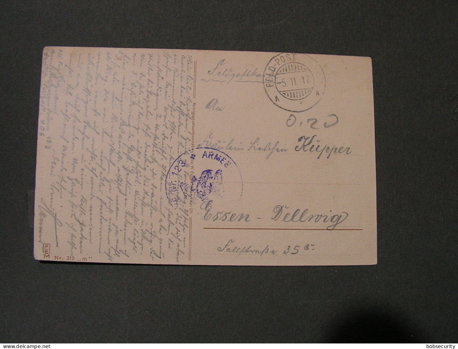 Douai , Feldpost 1917 - Douai