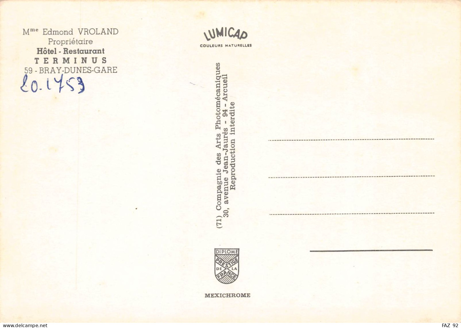 Bray-Dunes – Hôtel-Restaurant « Terminus » - Bray-Dunes