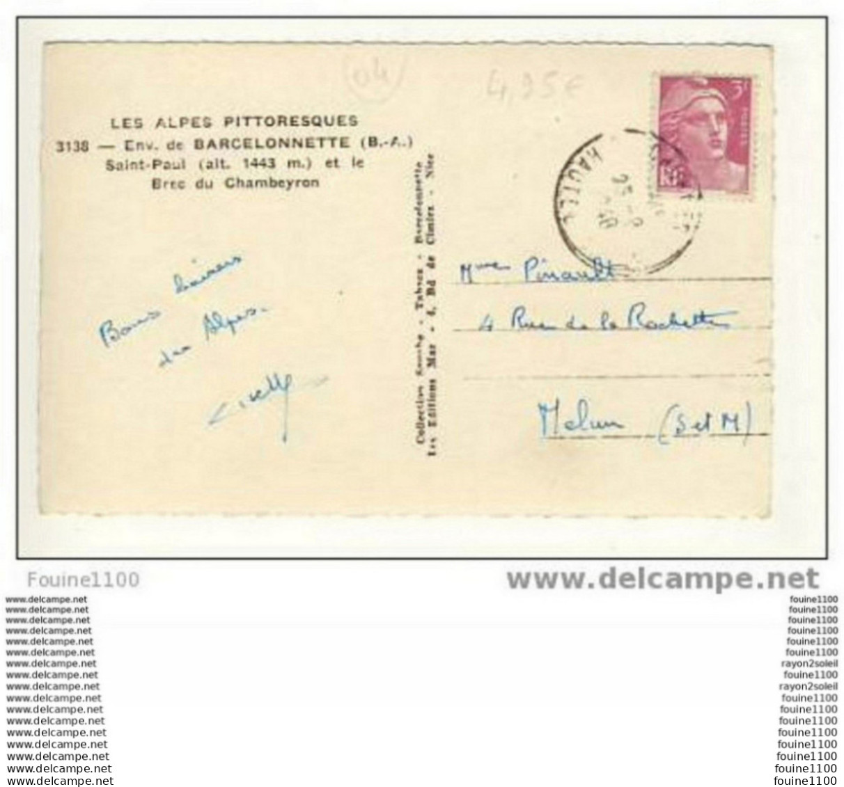 Carte Des Environs De Barcelonnette   Saint Paul Brec Du Chambeyron - Barcelonnette