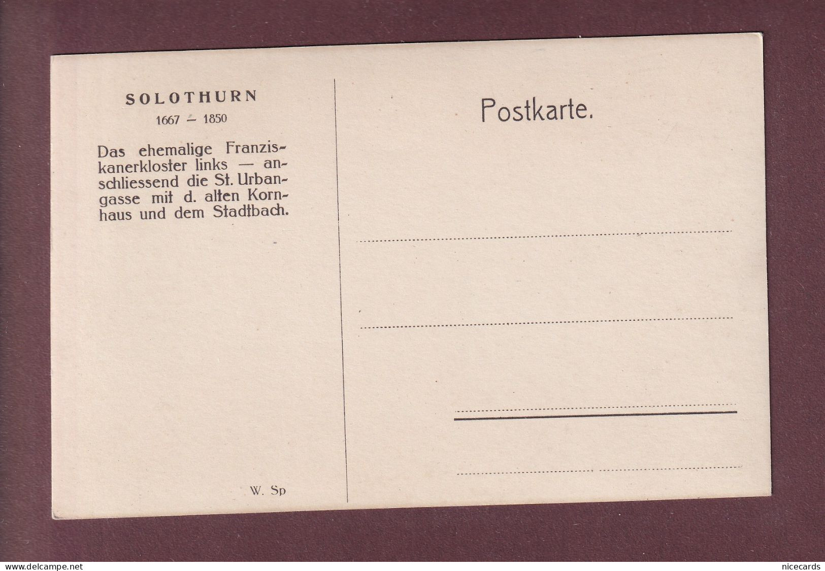 Ehemalige SOLOTHURN - Soleure