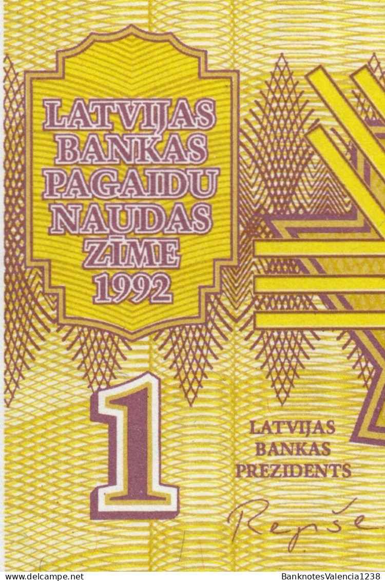 Letonia 1 Rublis 1992 Pick 35 UNC - Latvia