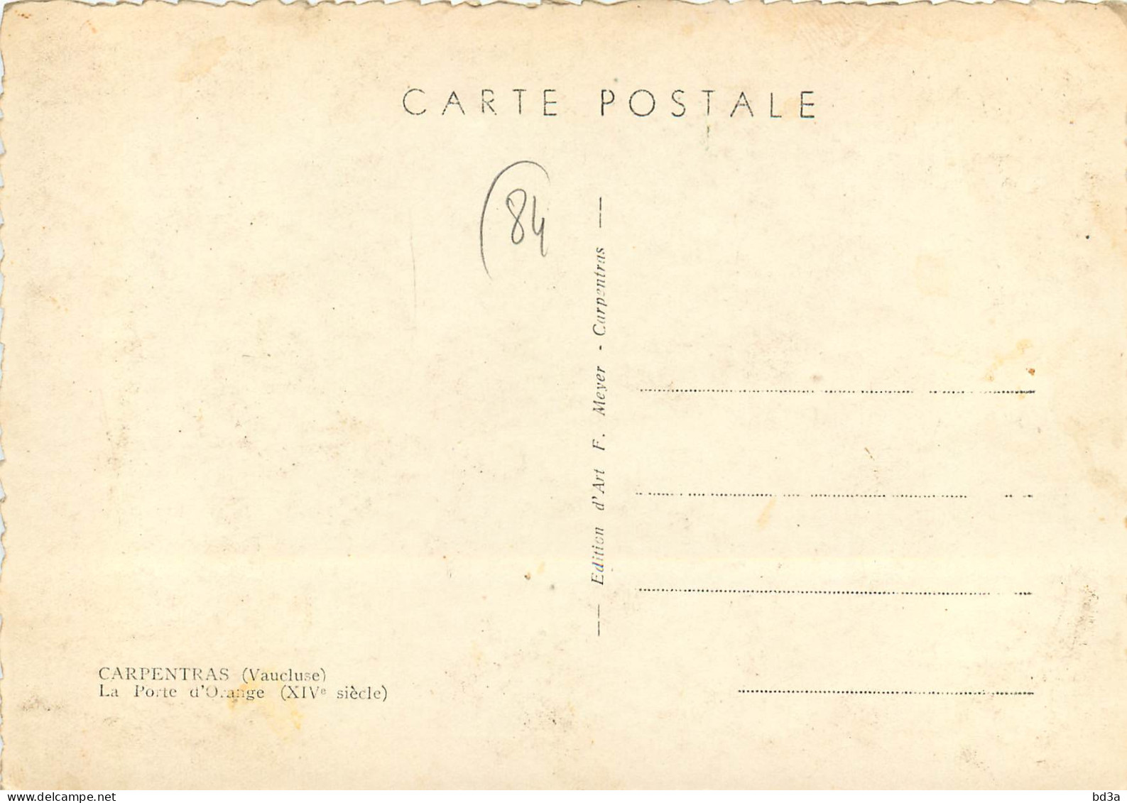 84 - CARPENTRAS - Carpentras