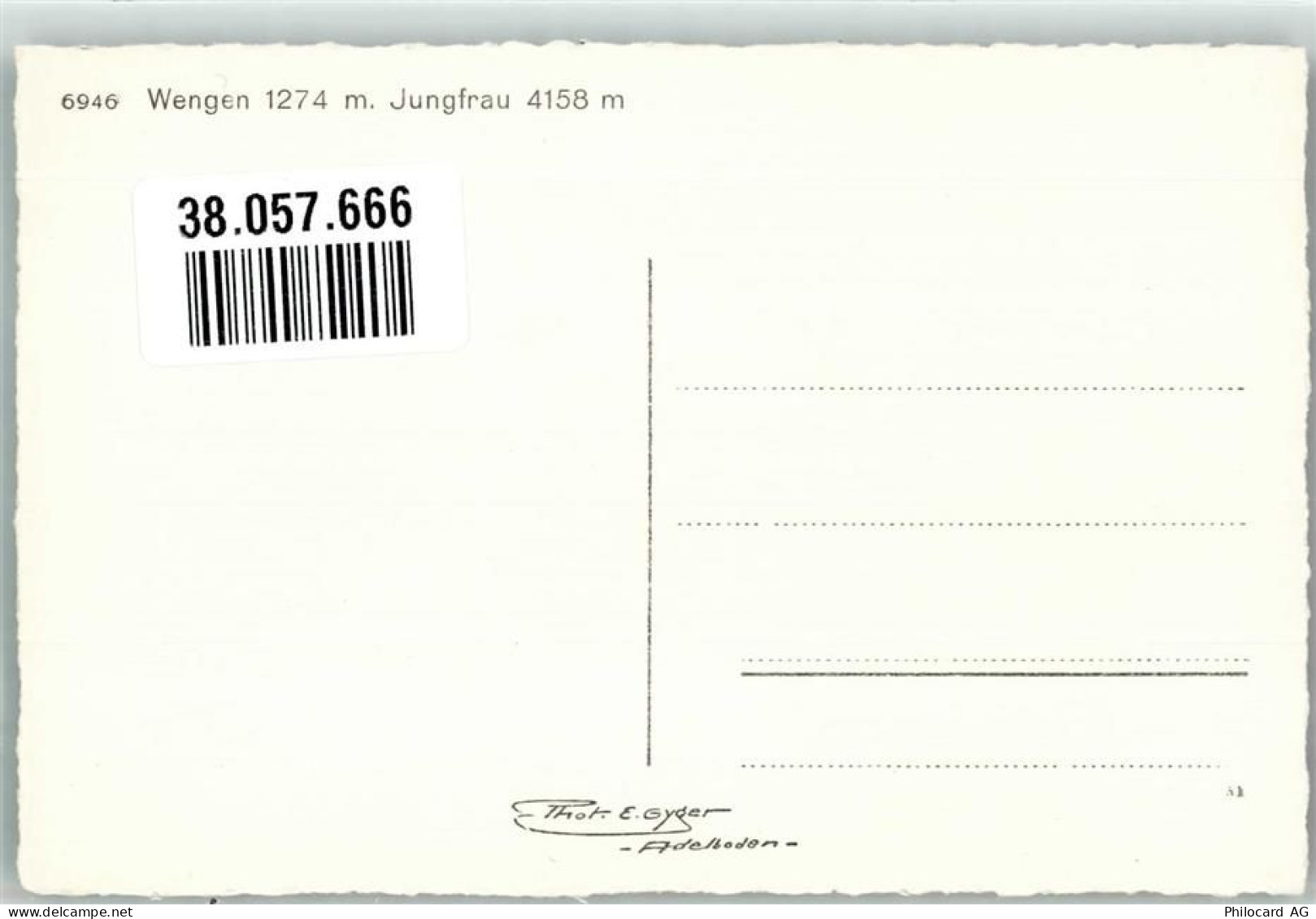 Ansichtskarte - 38057666 - Wengen