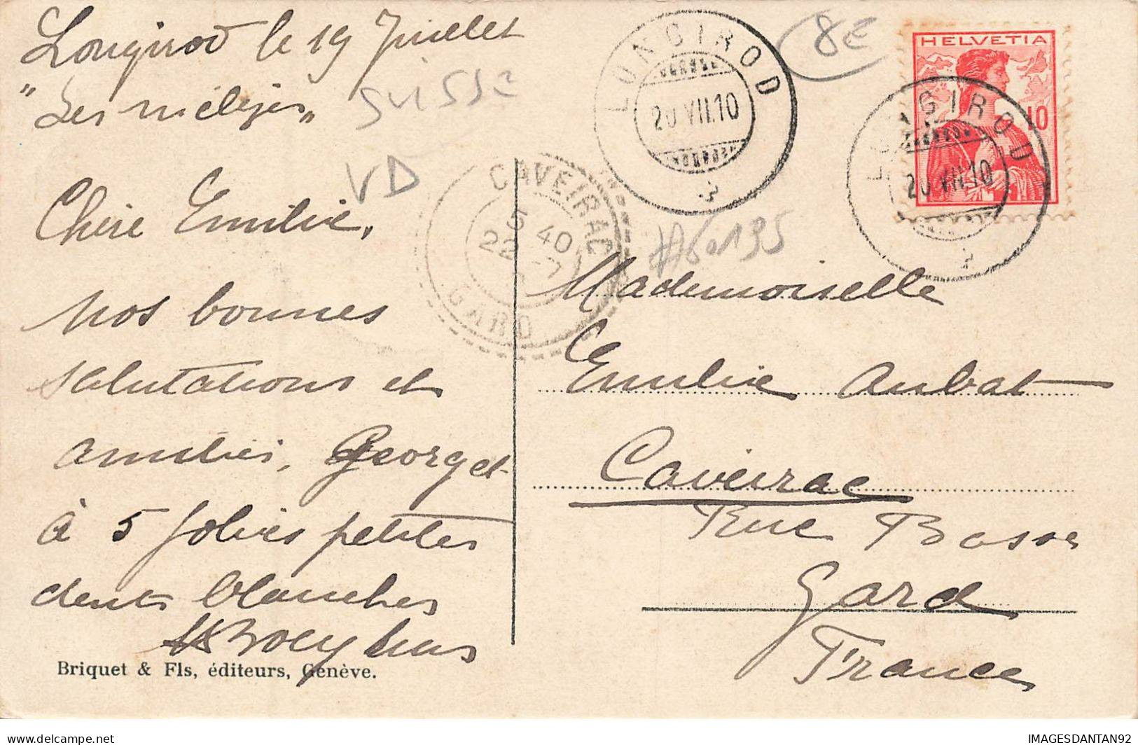 SUISSE #FG60195 LONGIROD VUE GENERALE - Longirod