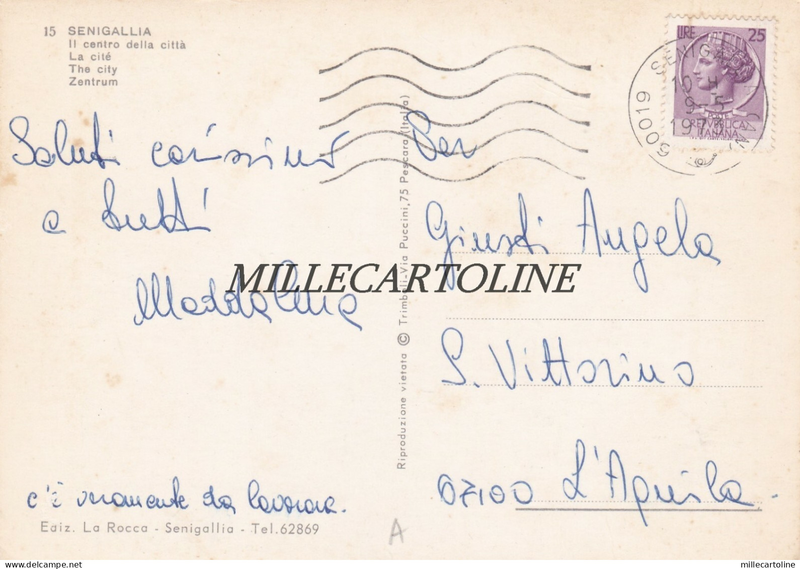 SENIGALLIA: Il Centro Della Citta'     1973 - Ancona