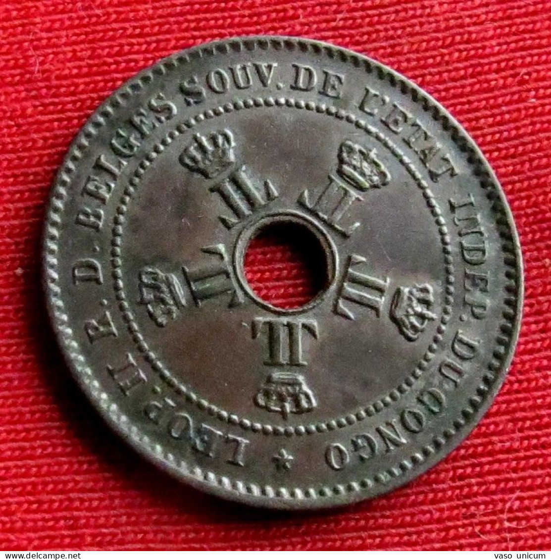 Congo Free State Belgian 2 Centimes 1888 Belgish - Sonstige & Ohne Zuordnung
