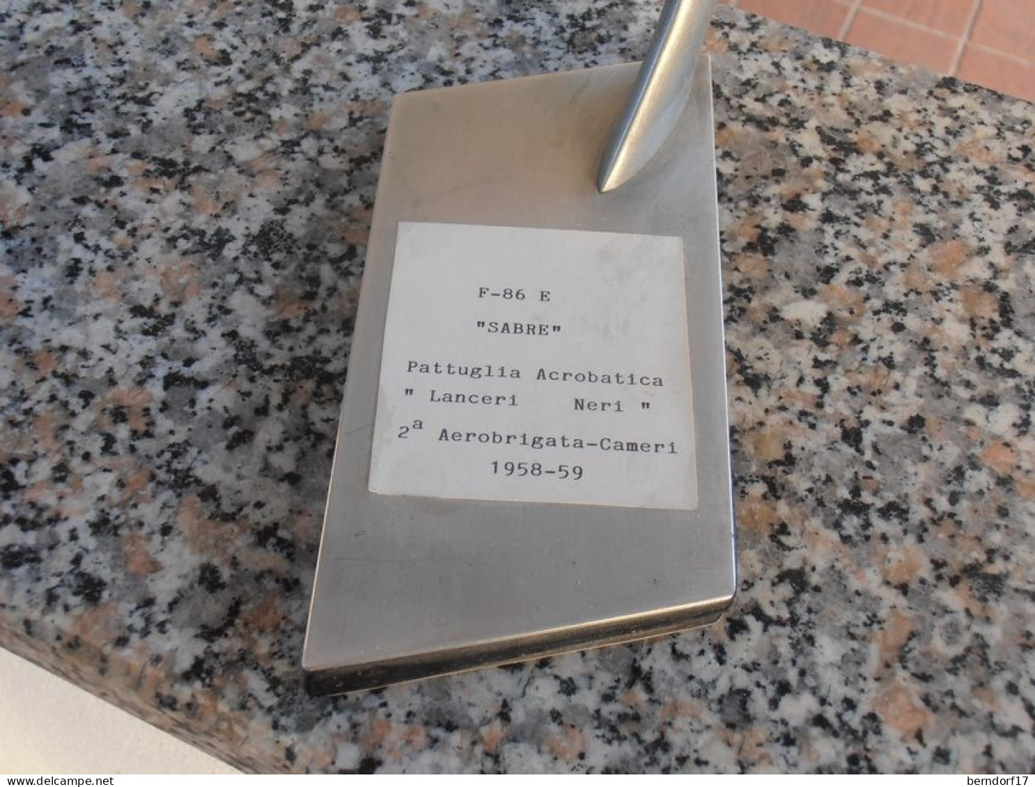F-86 E "SABRE" - PATTUGLIA ACROBATICA LANCIERI NERI 2a AEROBRIGATA - CAMERI 1958/59 - Aviation