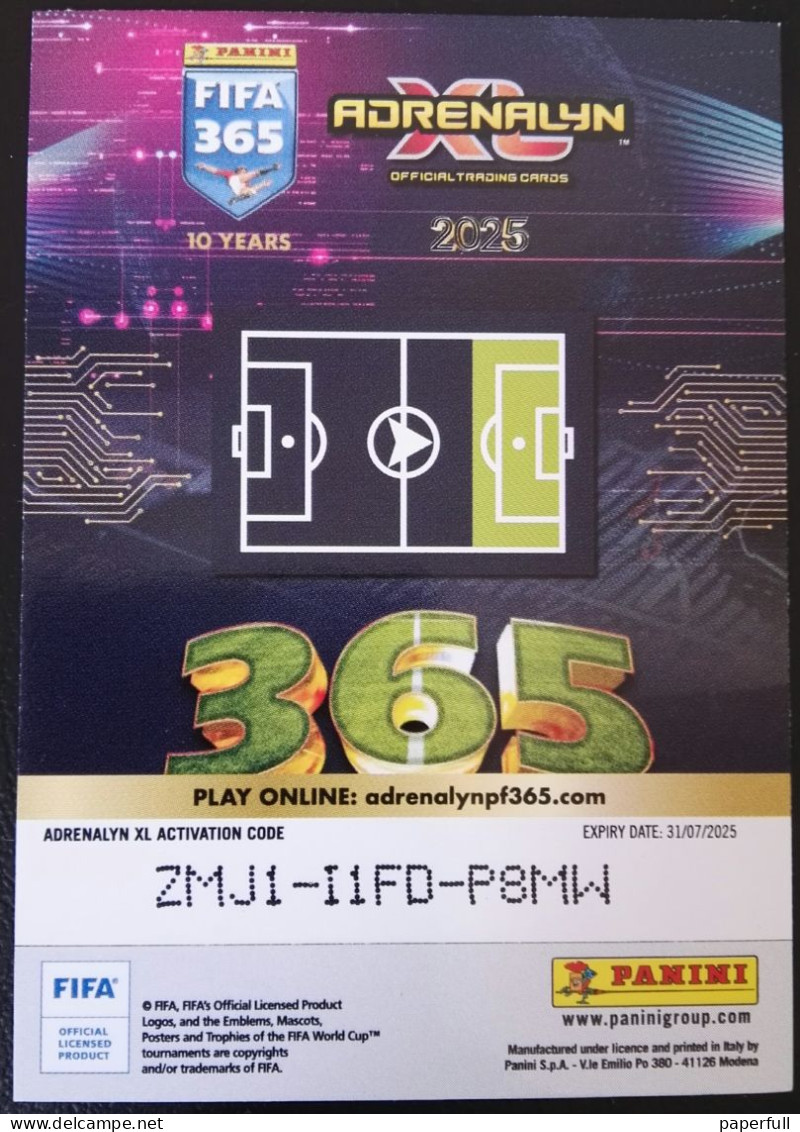 Cromo, Sticker PANINI FIFA 365, 2025 / Lautaro Martínez, Inter (CAPTAIN) #165 - Edition Espagnole