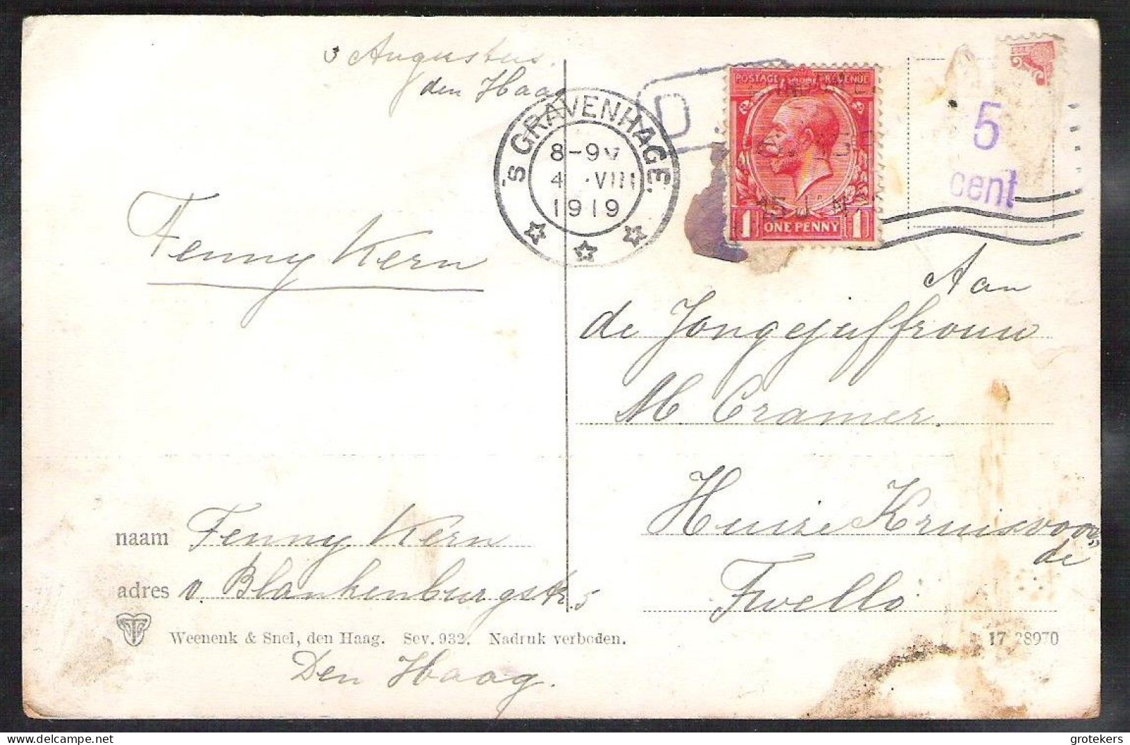 SCHEVENINGEN Strand 1919 - Scheveningen