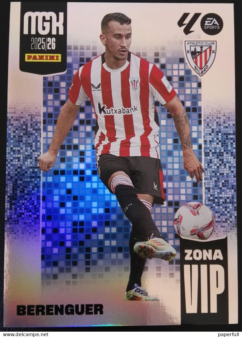 Cromo, Sticker PANINI MGK 2025/26 - Berenguer, Athletic Club De Bilbao (ZONA VIP) #390 - Edition Espagnole