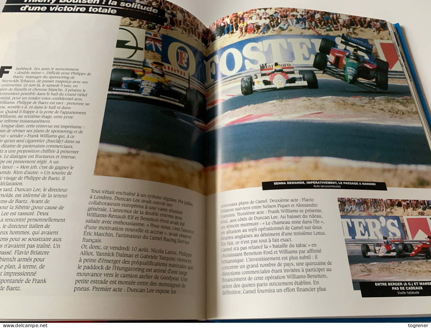 Le livre d’or Formule 1 1990 Solar 160 pages Senna Prost Mansell Piquet photos couleurs complet excellent état