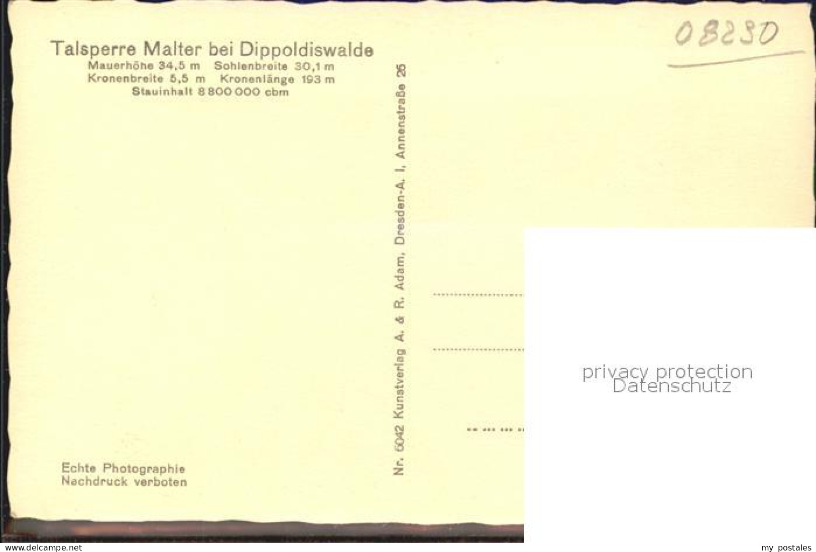 Malter Talsperre - Dippoldiswalde