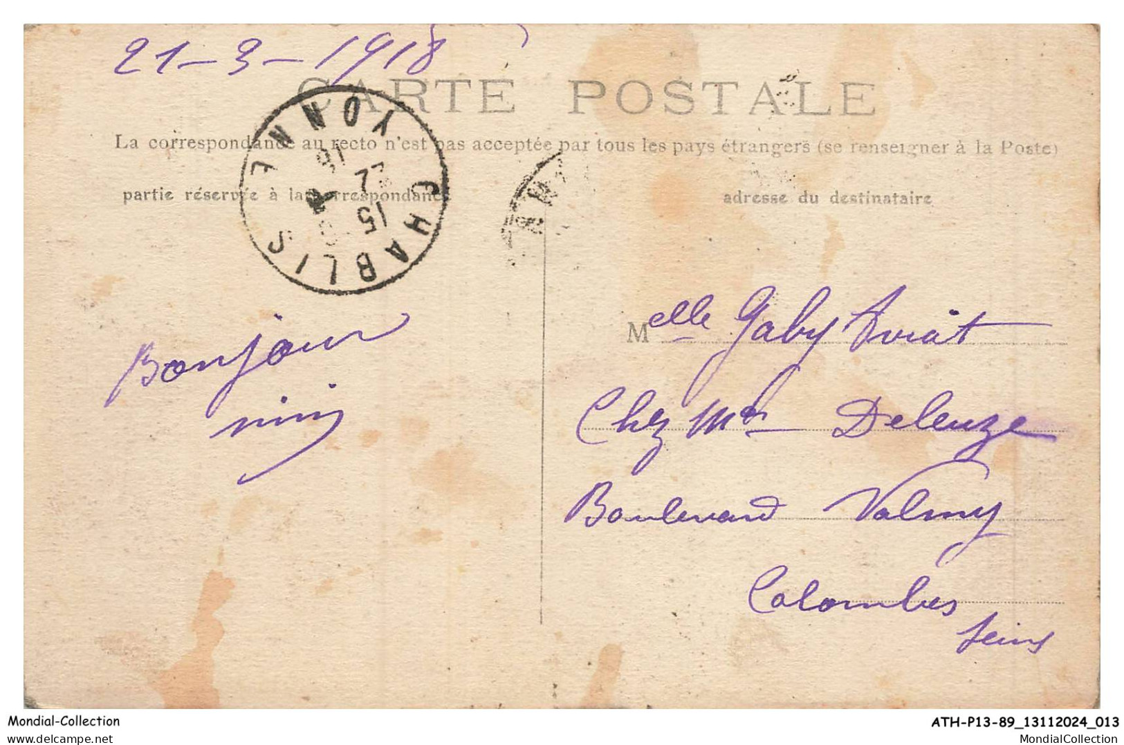 ATHP13-0924-89 - CHABLIS - Rue De L'orme - Chablis