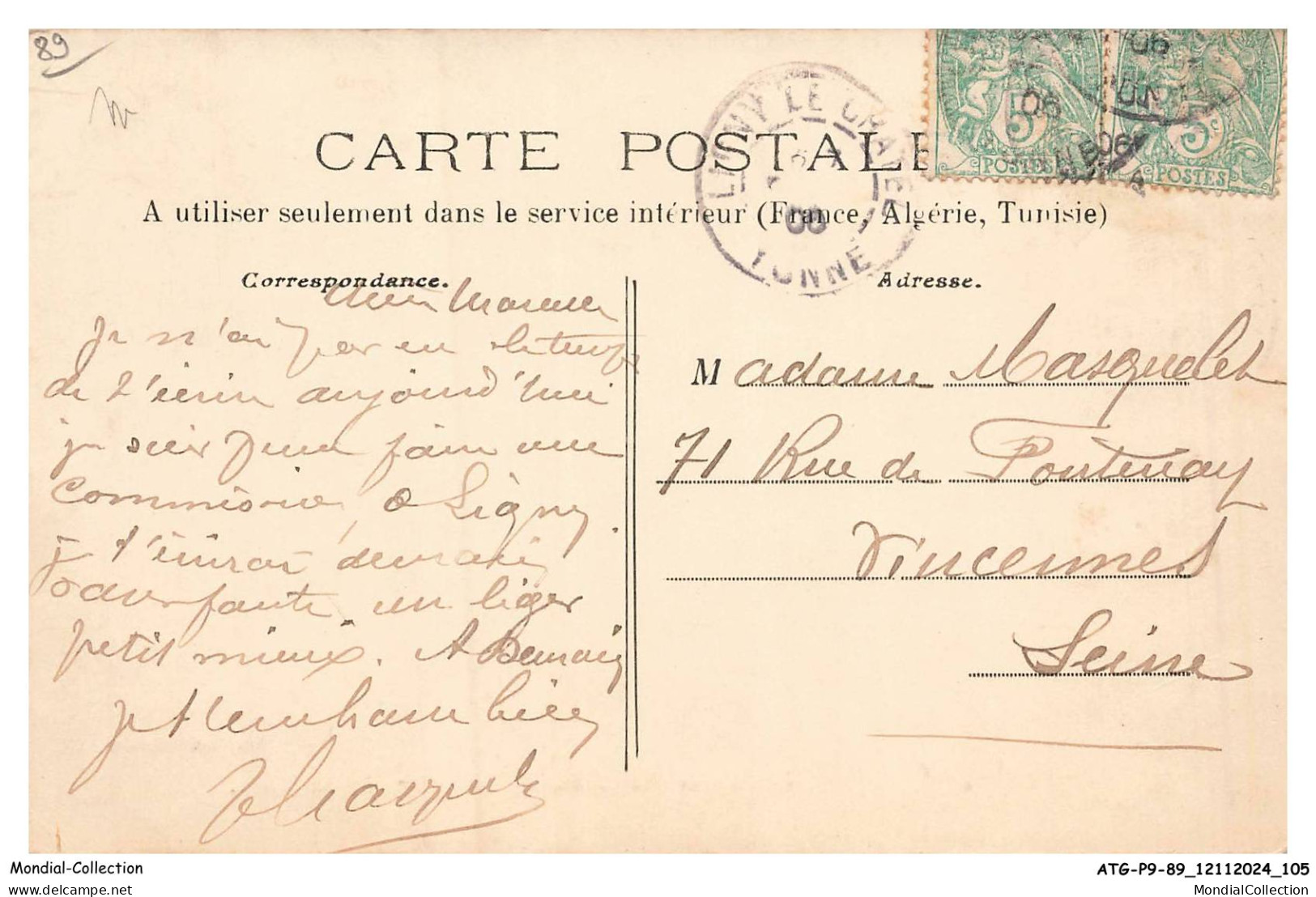 ATGP9-0793-89 - LIGNY-LE-CHATEL - Quartier De La Gare - Ligny Le Chatel