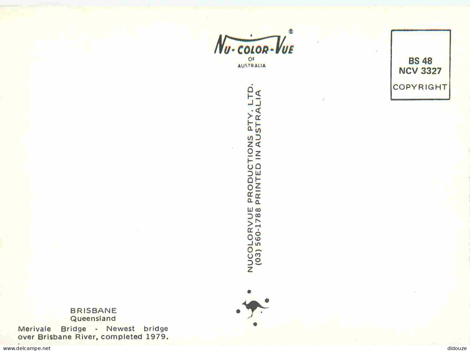 Australie - Brisbane - Merivale Bridge Newest Bridge Over Brisbane River Completed 1979 - CPM - Voir Scans Recto-Verso - Brisbane