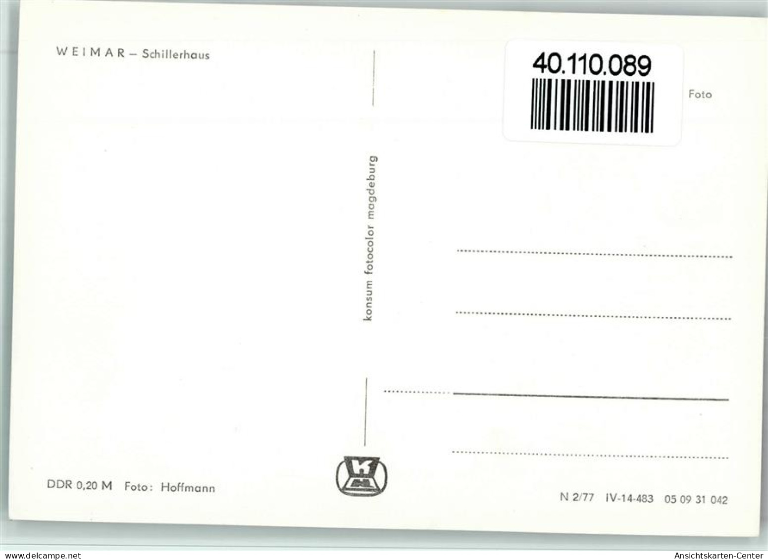 40110089 - Weimar , Thuer - Weimar