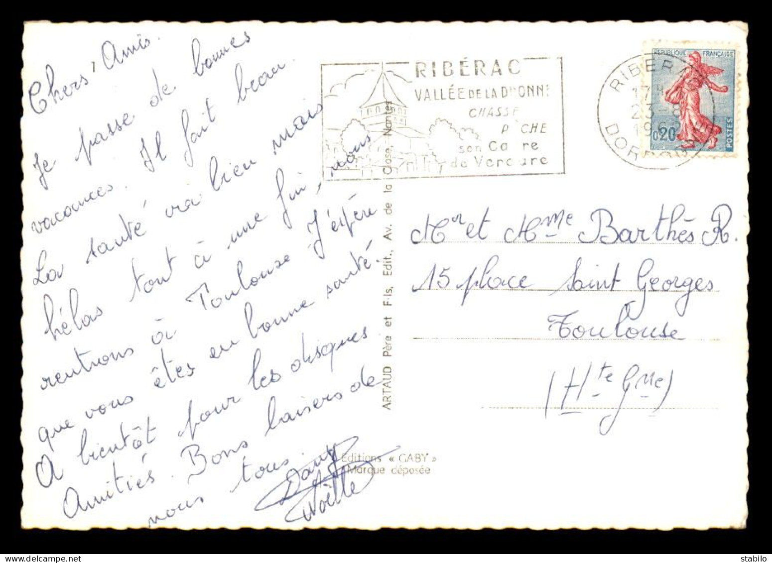 24 - RIBERAC - MULTIVUES ET TELEGRAMME - Riberac