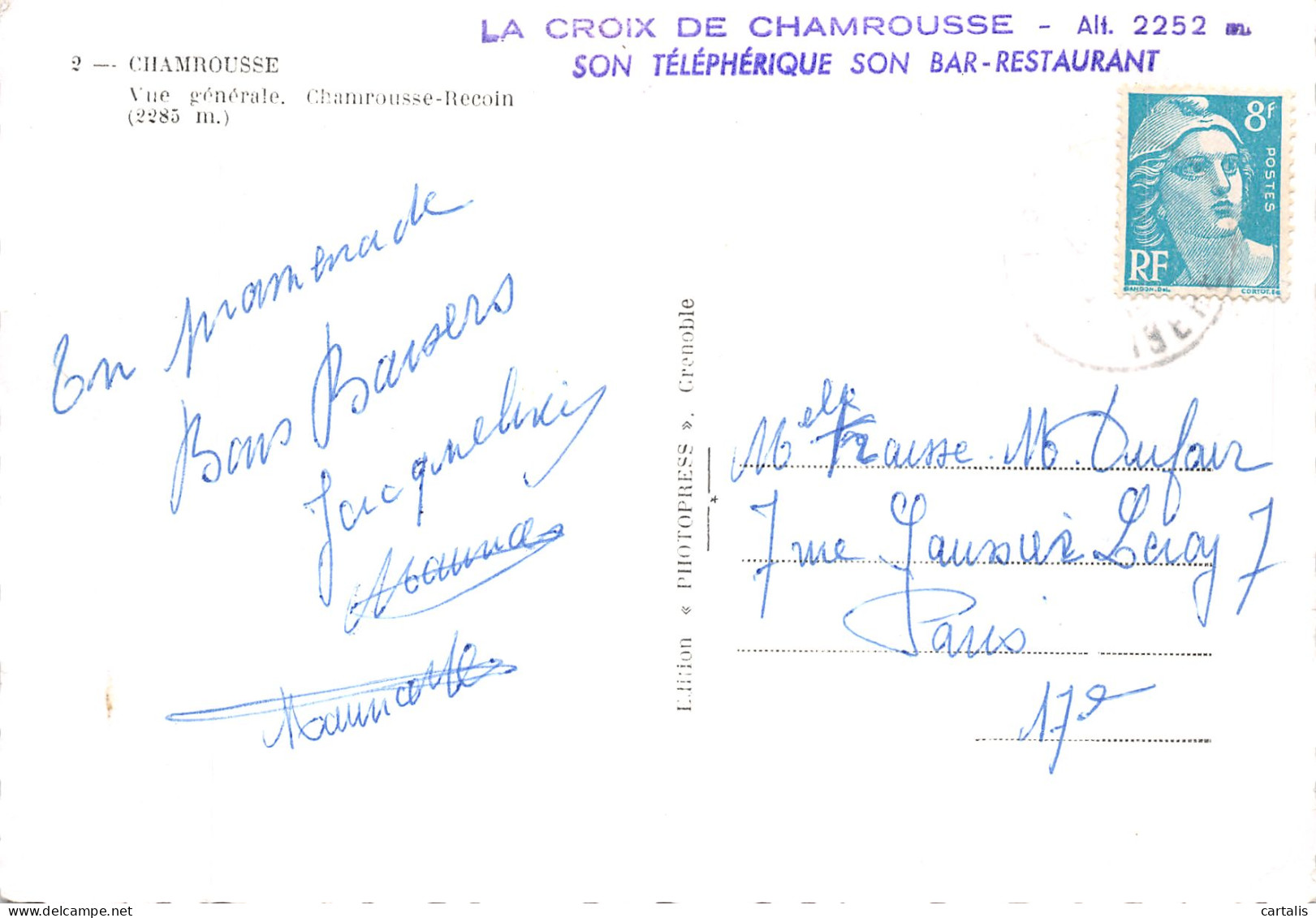 38-CHAMROUSSE-N° 4404-B/0167 - Chamrousse