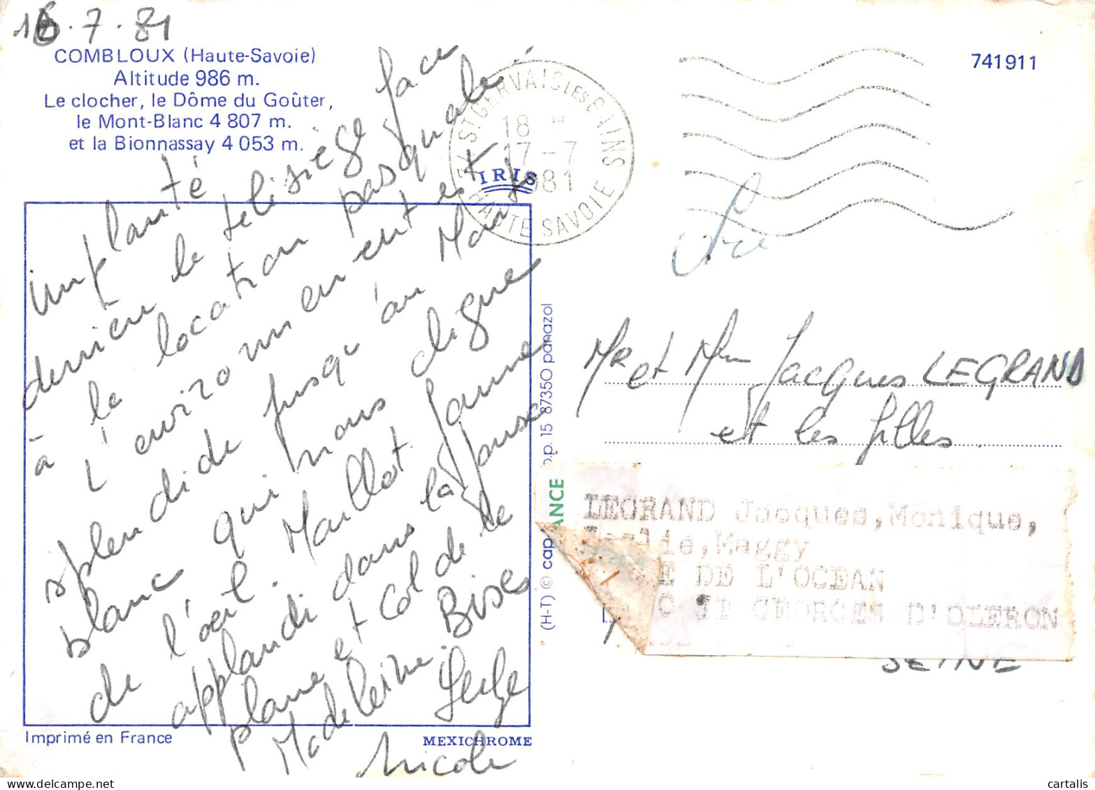 74-COMBLOUX-N° 4410-C/0129 - Combloux