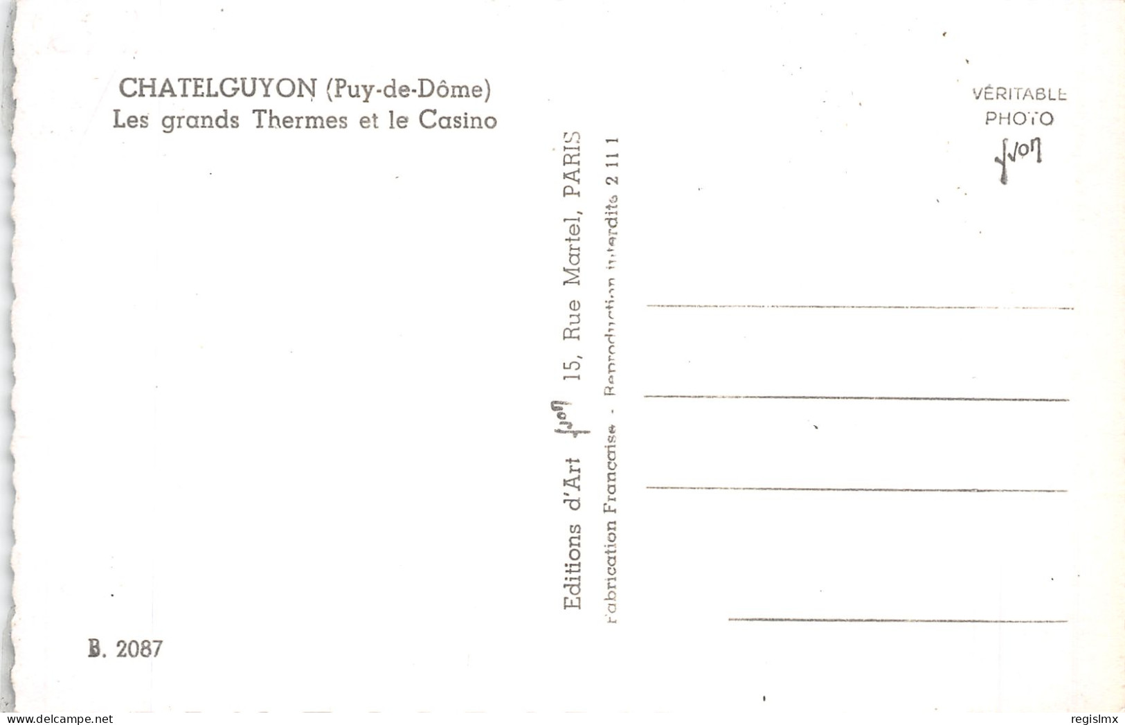 63-CHATEL GUYON-N°2133-D/0259 - Châtel-Guyon