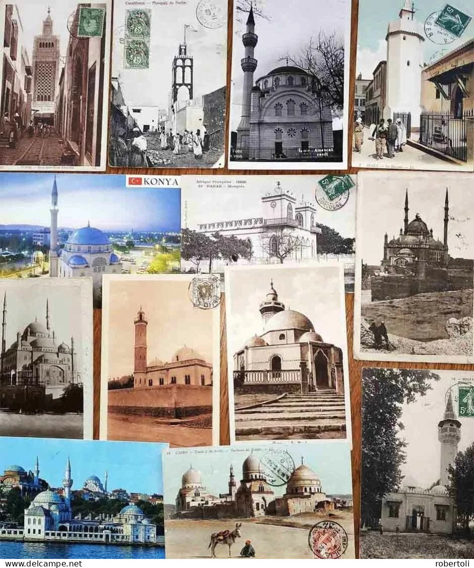 MOSQUES - Almost 1.000 Postcards, many scarce cards, about 800 postally used
