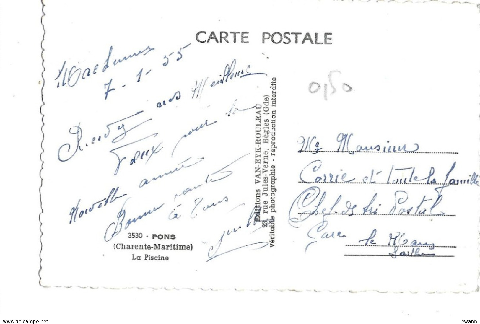 Carte Postale - Pons - La Piscine - Pons
