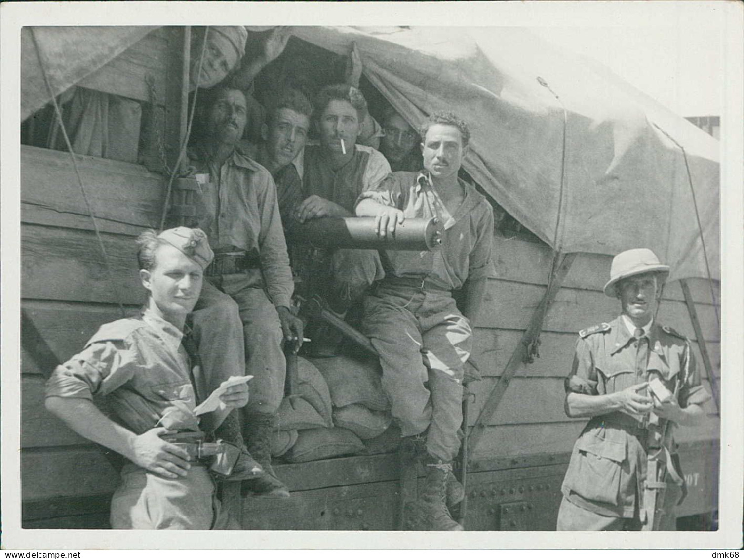 AFRICA - ERITREA - TRENO MILITARE / MITRAGLIATRICE / MILITARY TRAIN / MACHINE GUN - PHOTO (CM18 - CM13) 1930s (BGF337