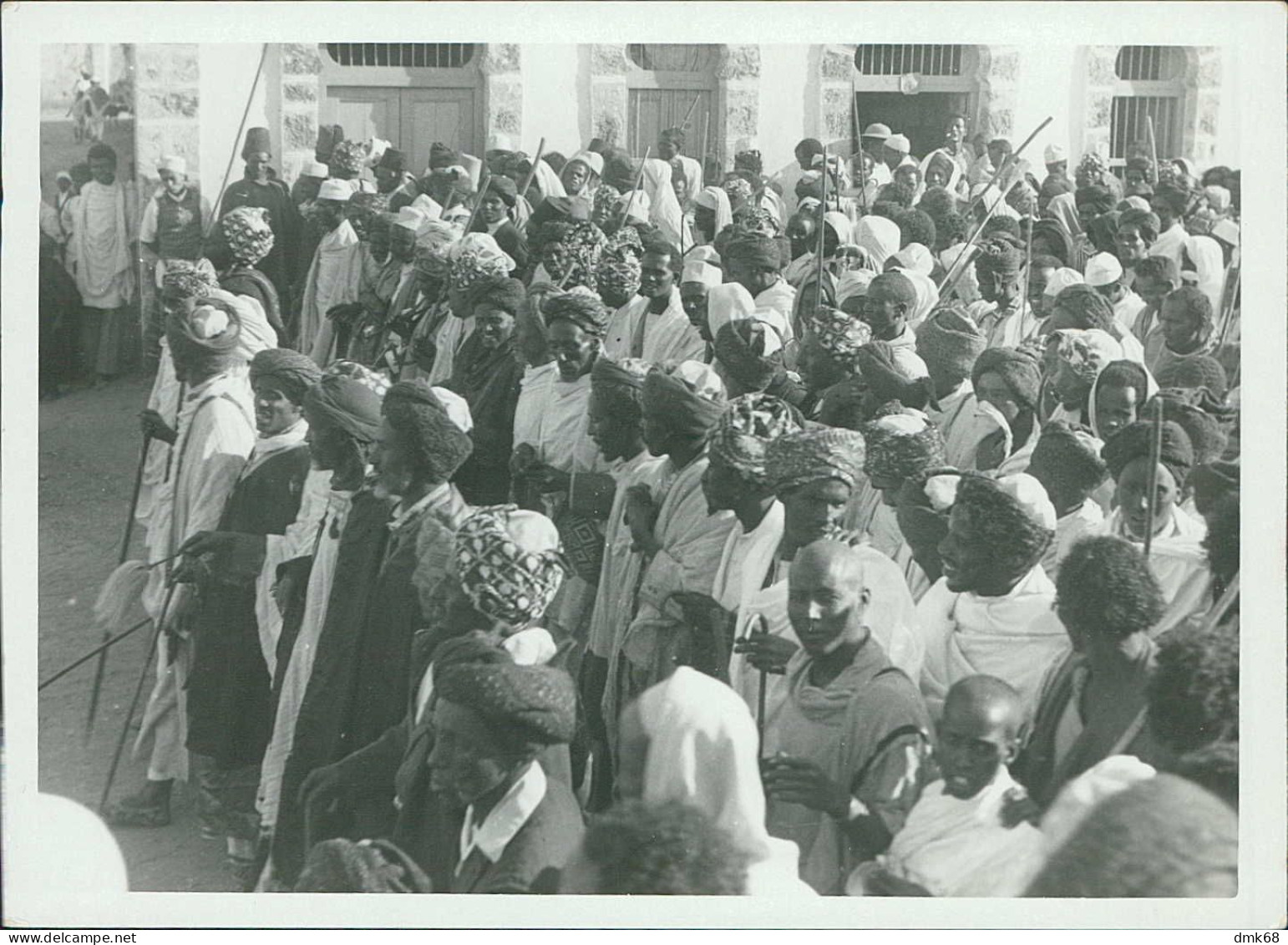 AFRICA - ERITREA - MANIFESTAZIONE INDIGENA / INDIGENOUS DEMONSTRATION - PHOTO (CM18 - CM13) 1930s (BGF340)