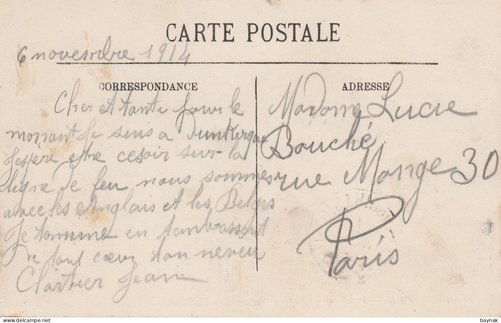 FR5337  --  DUNKERQUE  --  LE CHENAL  --  1914 - Dunkerque