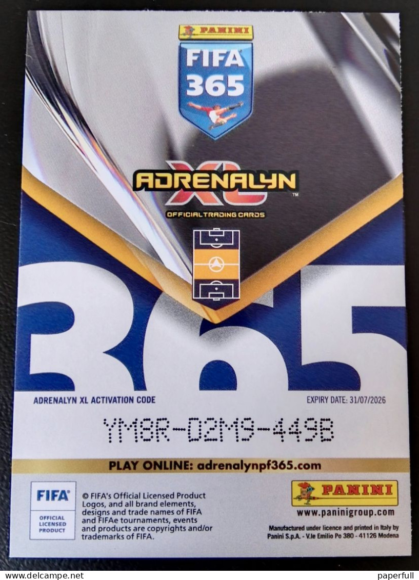 58Cromo, Sticker PANINI FIFA 365, 2025/26 - Christian Pulisic, AC Milan (MAGICIAN) #MIL12 - Edition Espagnole