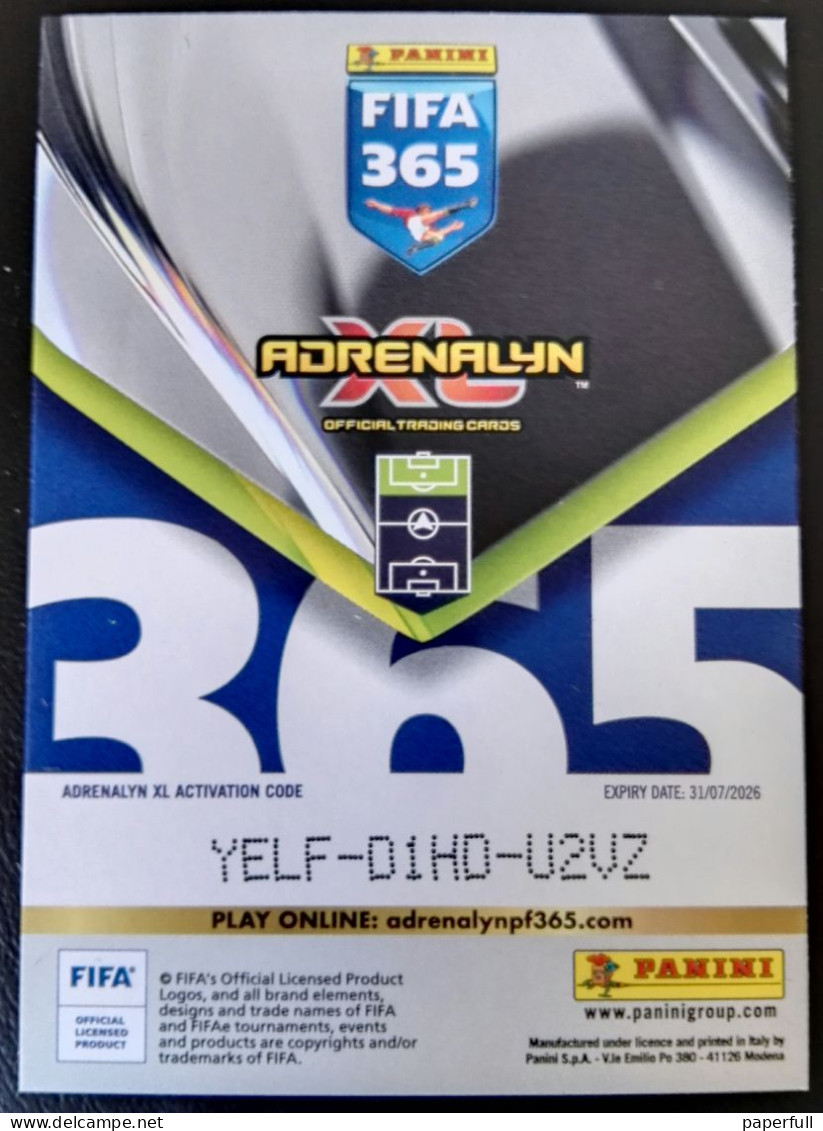 58Cromo, Sticker PANINI FIFA 365, 2025/26 - Rasmus Hojlund, Dinamarca (FANS' FAVOURITE) #FAN95 - Edition Espagnole