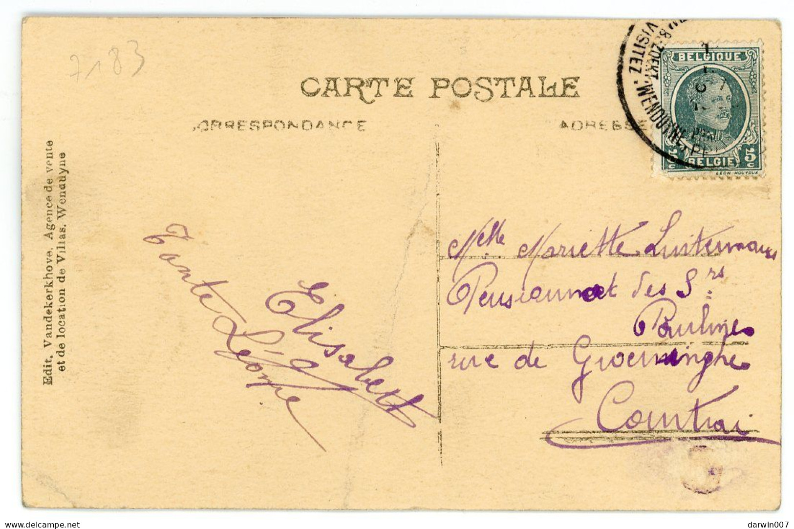 Wenduine. 3 Postkaarten - Wenduine