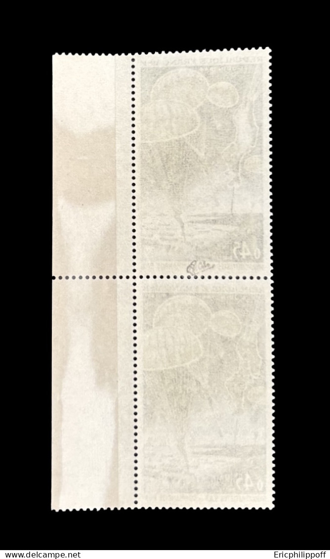 VARIETE HYPER RARE 1603YT**PARACHUTISTE BLANC TENANT ANORMAL SIGNEE CALVES BORD DE FEUILLÉ - Ungebraucht