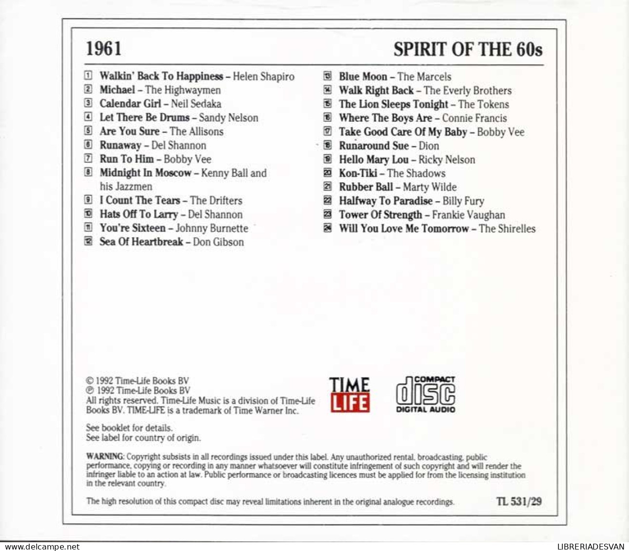 The Spirit Of The 60s. 1961. CD - Disco, Pop