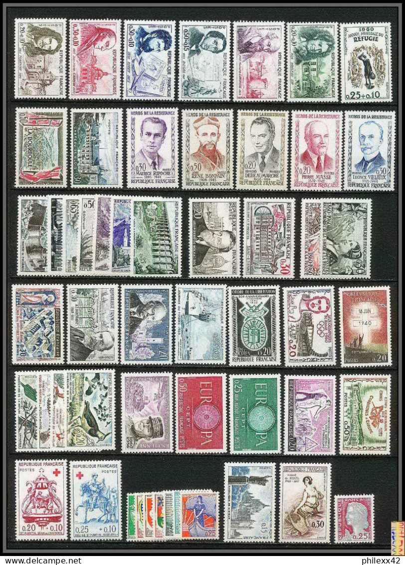 Départ 1 EURO - FRANCE COMPLET 1960 / 1969 NEUF ** MNH A SAISIR COTE 388 EUROS VOIR SCANS - ....-1939